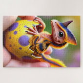 gehoornde Baby-dinosaurus Legpuzzel (Horizontaal)