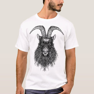 Gehoornde geit/zwarte schaap t-shirt