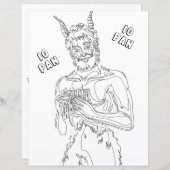 Gehoornde God Pan Wicca Pagan Coloring Page Paper (Voorkant / Achterkant)