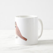 Gehoornde Lark vogelsoorten waterverf kunst Koffiemok (Voorkant rechts)