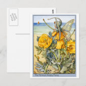 gehoornde papaverfee briefkaart (Voorkant / Achterkant)