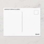 Gehoornde papegaaiduiker in Alaska Briefkaart (Achterkant)