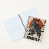 Gehoornde uil en uil - Watchful Wild Family Notitieboek (Binnen)