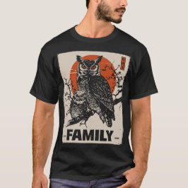 Gehoornde uil en uil - Watchful Wild Family T-shirt