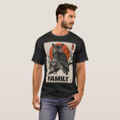 Gehoornde uil en uil - Watchful Wild Family T-shirt (Voorkant volledig)