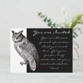  gehoornde uil kaart (Staand voorkant)