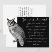  gehoornde uil kaart (Voorkant / Achterkant)