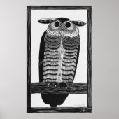 Gehoornde uil poster (Voorkant)