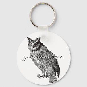  gehoornde uil sleutelhanger