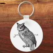  gehoornde uil sleutelhanger (Voorkant)