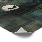 Gehoornde Zeemeermin Maan Witchy AI Art Matte Valu Poster (Hoek)