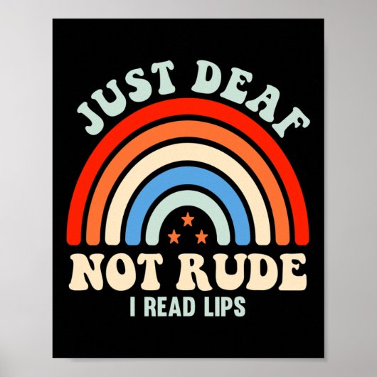 Gehoorstoornis dove ASL gebarentaal gewoon doof Poster (Voorkant)