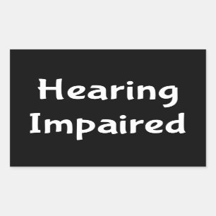 gehoorstoornis rechthoekige sticker