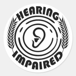 Gehoorstoornis Ronde Sticker