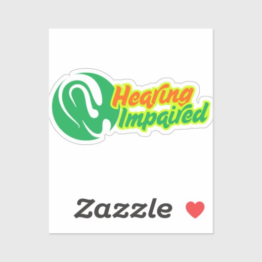 Gehoorstoornis Symbool - Elegant oorontwerp Sticker (Vel)