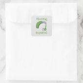 Gehoorstoornis Vierkante Sticker (Tas)