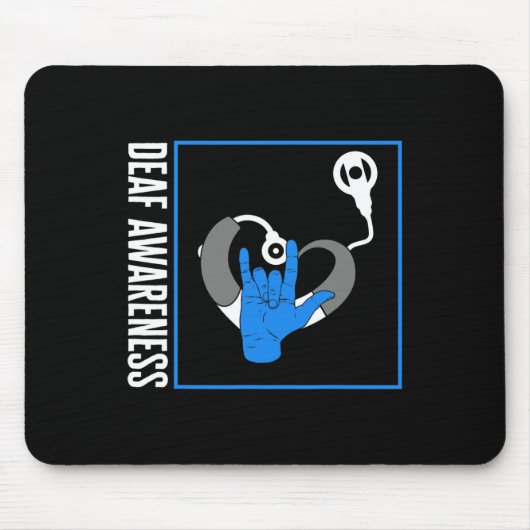 Gehoorverlies Bewustmaking Doaf Cochlear Implant A Muismat (Voorkant)