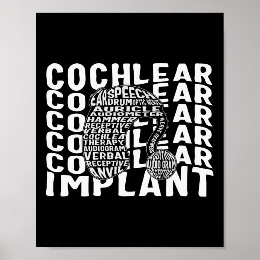 Gehoorverlies Bewustmaking Doaf Cochlear Implant A Poster (Voorkant)