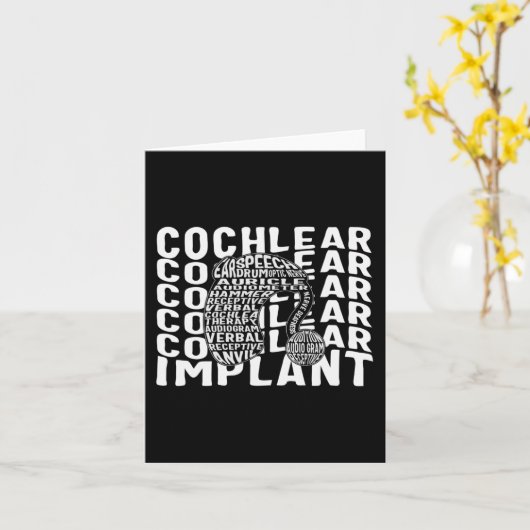 Gehoorverlies Bewustwording Dove Cochleair Implant Kaart (Gele Bloem)