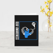 Gehoorverlies Bewustzijn Dove Cochleair Implantaat Kaart (Gele Bloem)