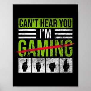 Gehoorverlies bewustzijn en dove trots ASL Hand Ge Poster