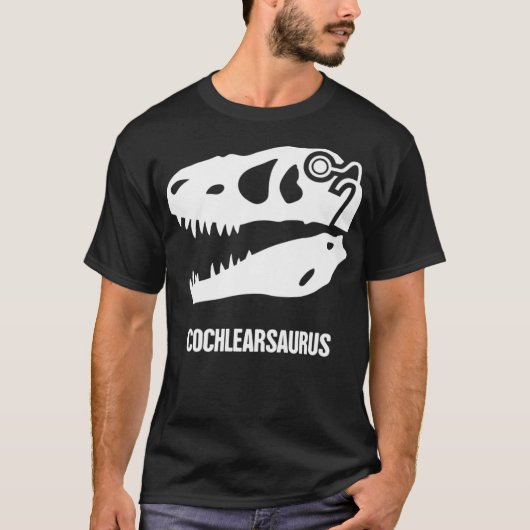 Gehoorverlies Bewustzijn Grappige Dinosaurus Cochl T-shirt (Voorkant)