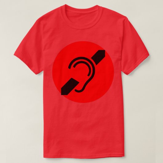 Gehoorverlies symbool t-shirt (Design voorkant)
