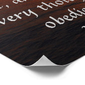 gehoorzaam aan de zwarte zonnebank van Christus Poster (Hoek)