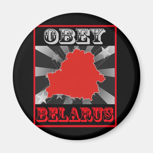 Gehoorzaam Belarus Magneet (Voorkant)