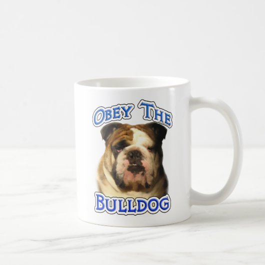 Gehoorzaam de Bulldog Koffiemok (Rechts)