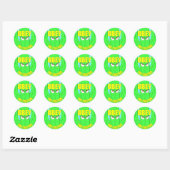Gehoorzaam de cactus ronde Sticker (Vel)