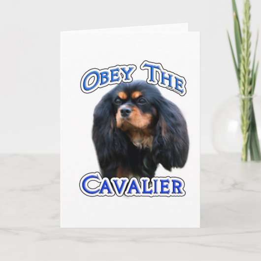 Gehoorzaam de Cavalier Feestdagen Kaart (Voorkant)