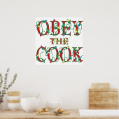 Gehoorzaam de Cook Holiday Kitchen Gezegde Print (Keuken)