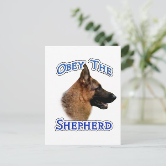 Gehoorzaam de Duitse Herder Briefkaart (Staand voorkant)