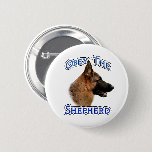 Gehoorzaam de Duitse Herder - Button (Voorkant /achterkant)