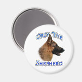 Gehoorzaam de Duitse Herder - Magnet (Voorkant / Achterkant)