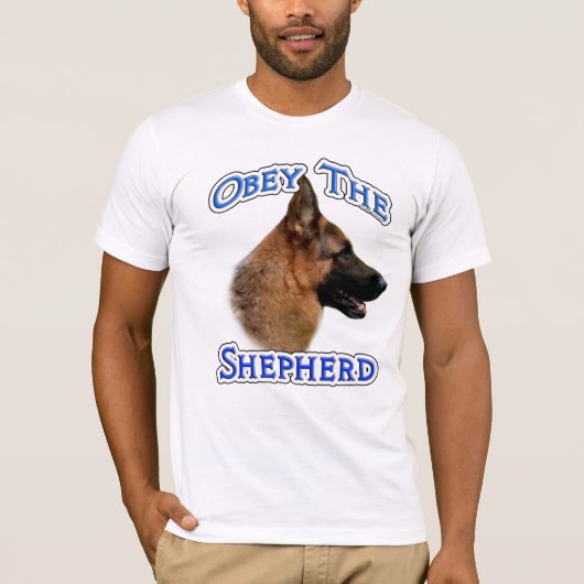 Gehoorzaam de Duitse Herder T-shirt (Voorkant)