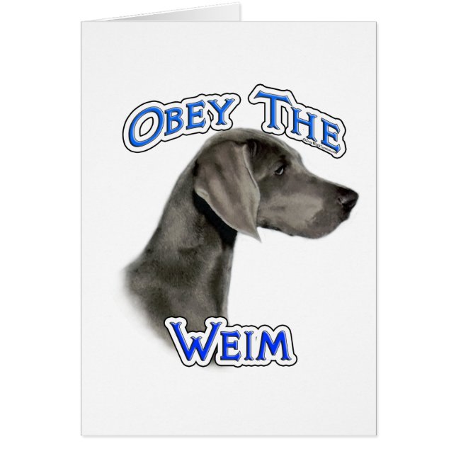 Gehoorzaam de Weimaraner (Voorkant)