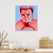 gehoorzaam propoganda rood poster (Keuken)