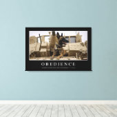 Gehoorzaamheid: Inspirerend quote 2 Canvas Afdruk (Insitu (Houten vloer))