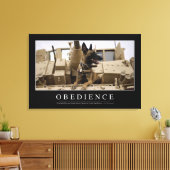 Gehoorzaamheid: Inspirerend quote 2 Canvas Afdruk (Insitu (Woonkamer))