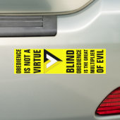 Gehoorzaamheid is de grote vermenigvuldiger van he bumpersticker (Op auto)