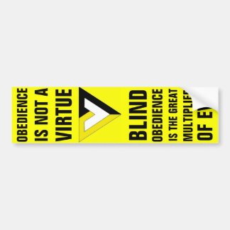 Gehoorzaamheid is de grote vermenigvuldiger van he bumpersticker