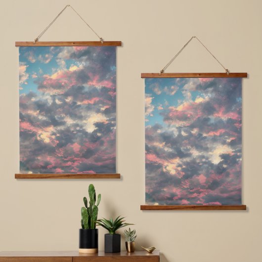 Gehoorzame tinten hangend wandkleed (Asymmetrisch)