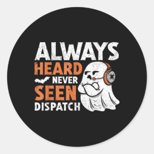 Gehord Gezien Verzenden Griezelig Halloween Schatt Ronde Sticker