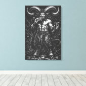 Gehorende Winter Satyr — door BurnsInHell Canvas Afdruk (Insitu (Houten vloer))
