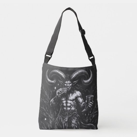 Gehorende Winter Satyr — door BurnsInHell Crossbody Tas (Voorkant)