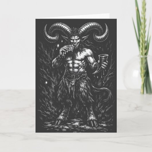 Gehorende Winter Satyr — door BurnsInHell Kaart (Voorkant)