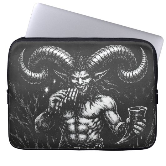 Gehorende Winter Satyr — door BurnsInHell Laptop Sleeve (Voorkant)
