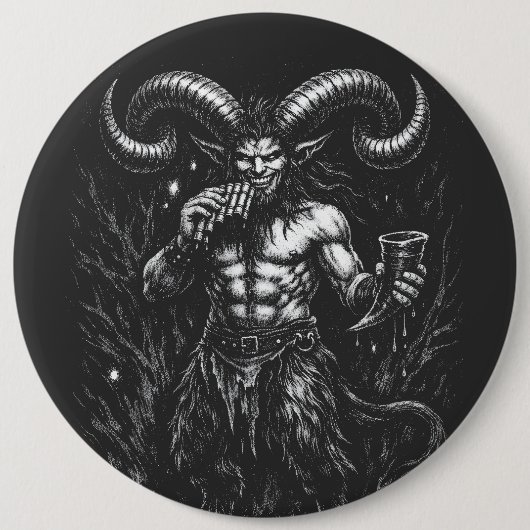 Gehorende Winter Satyr — door BurnsInHell Ronde Button 6,0 Cm (Voorkant)